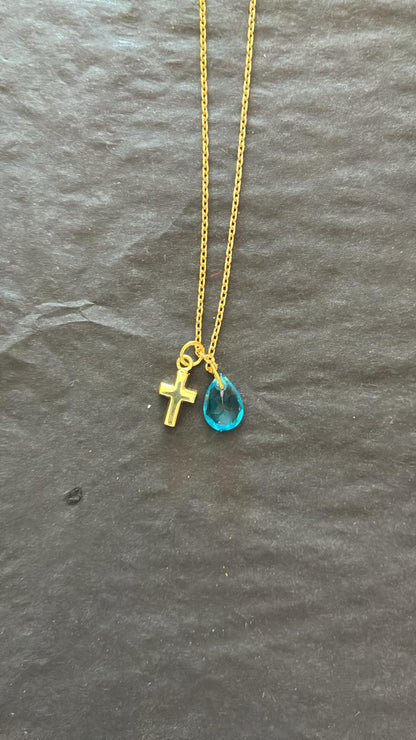 Colgante Cruz azul