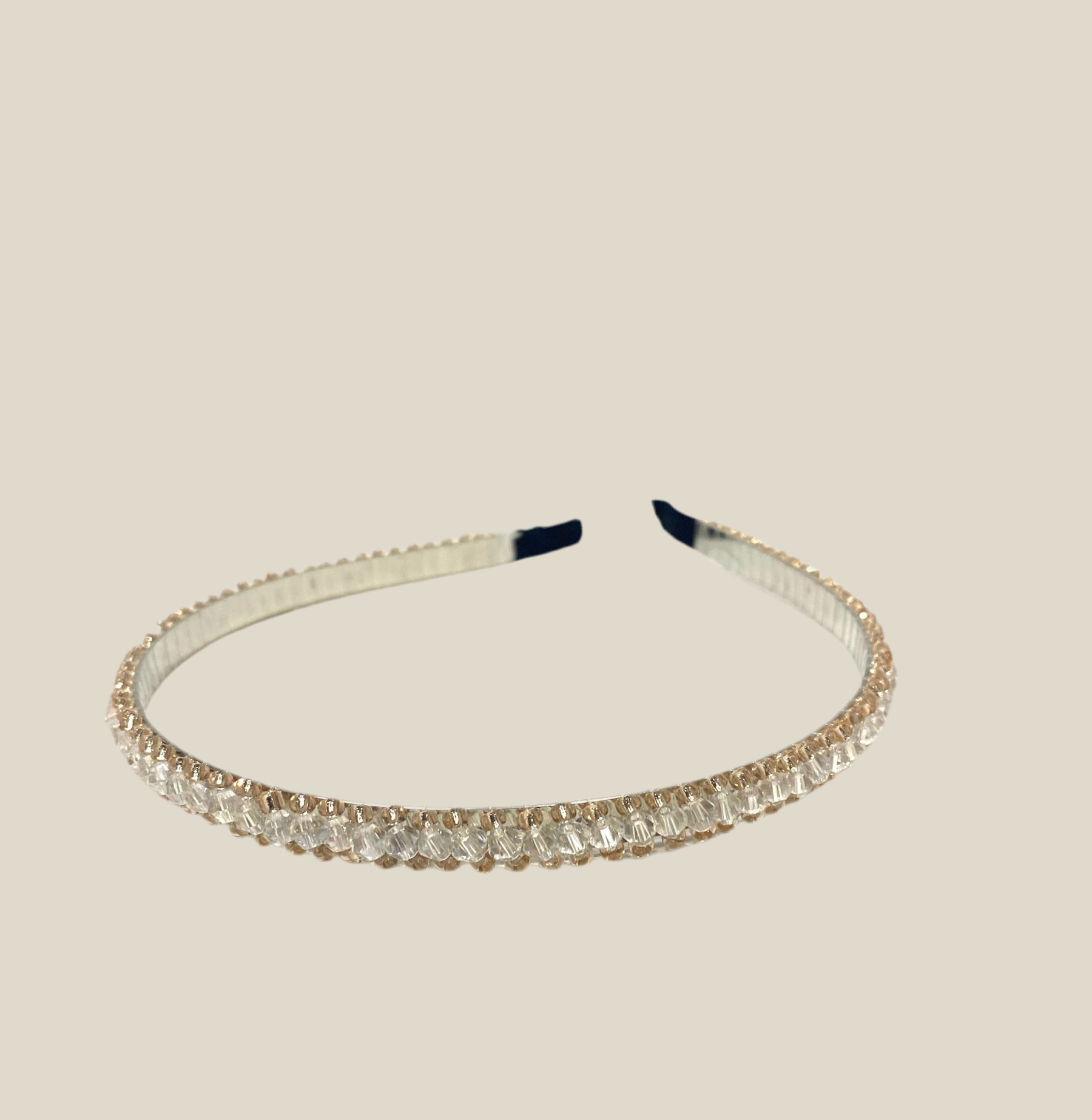 Diadema Night blanca y dorada