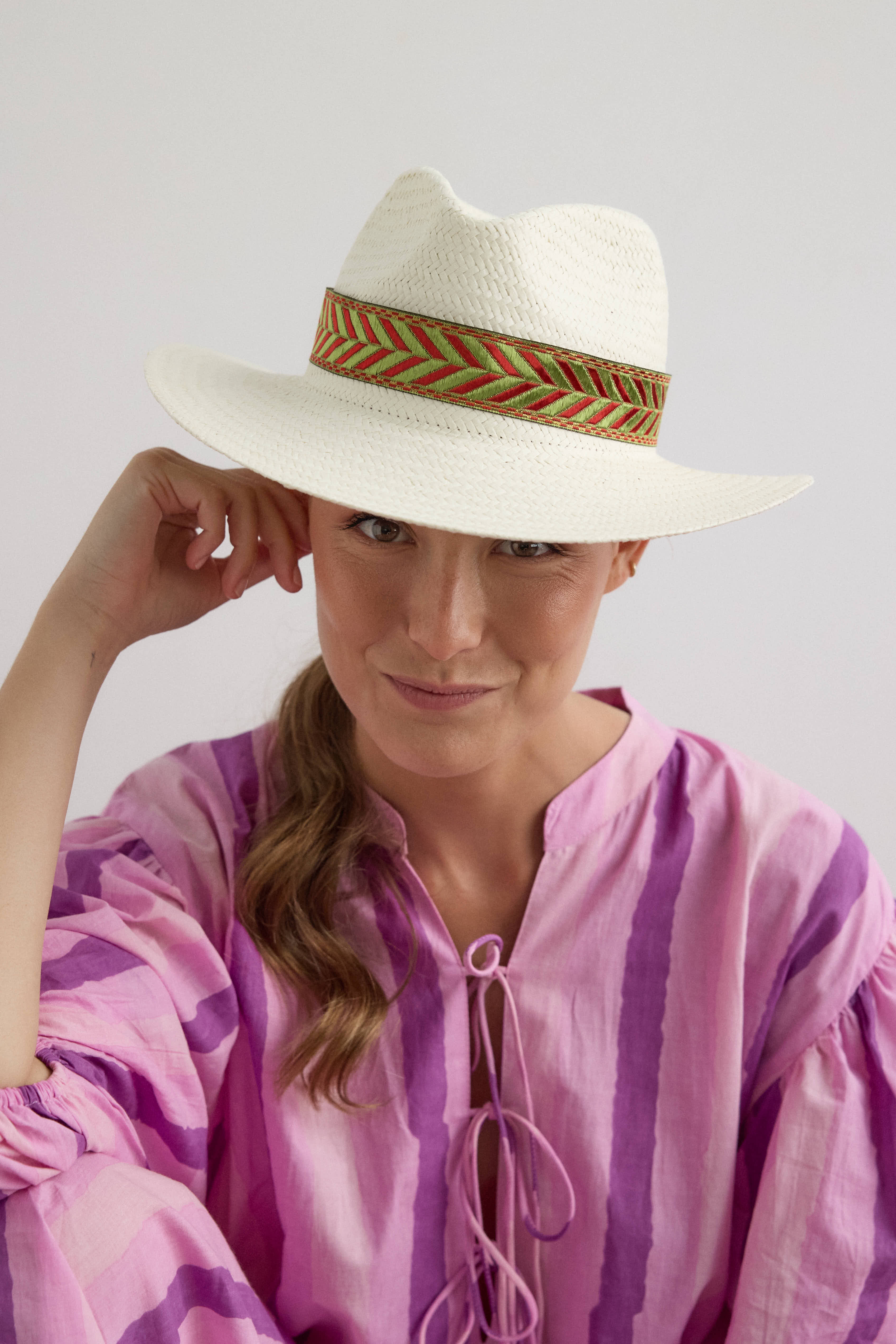 Sombrero Azúcar con cinta de espiga