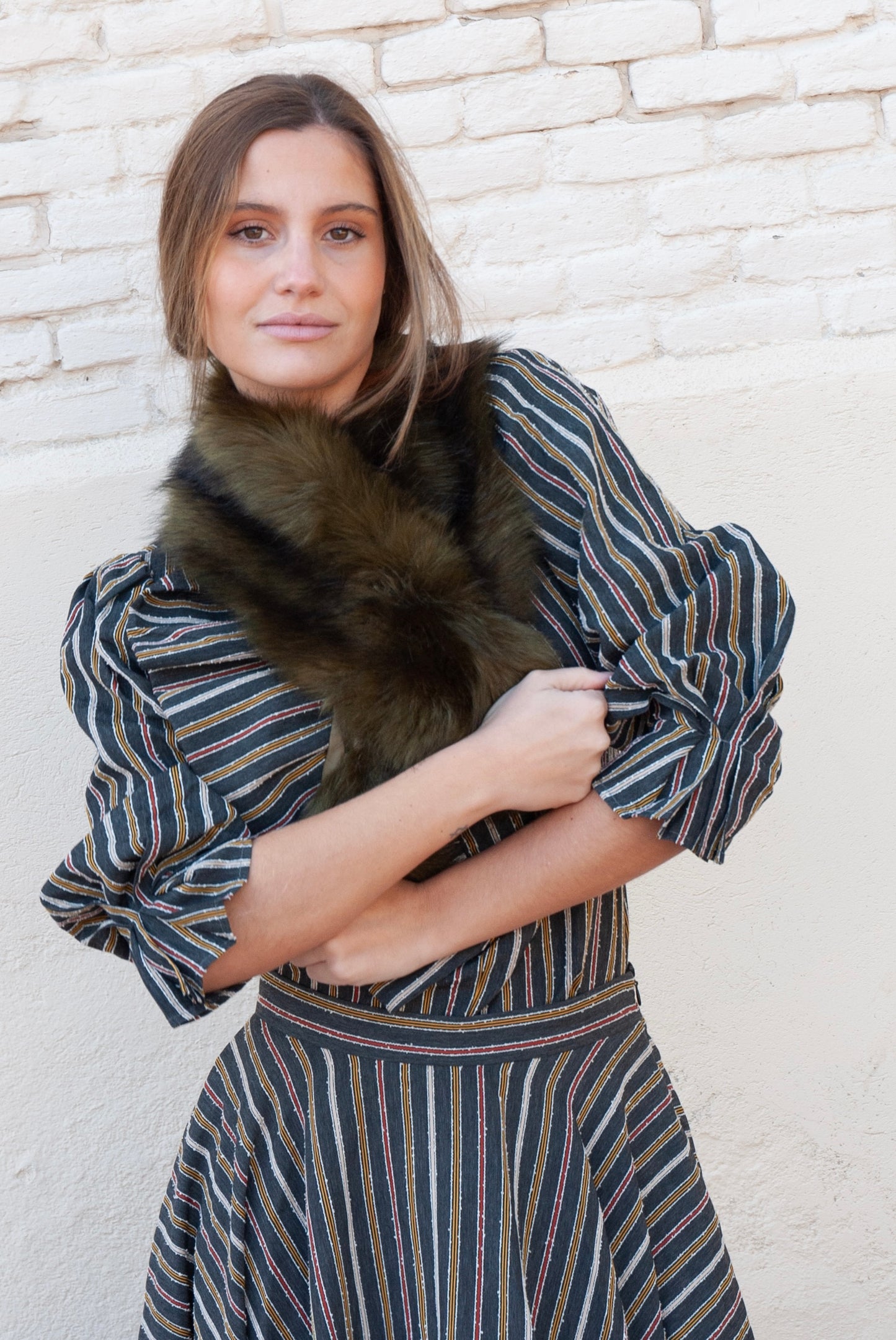 Cuello de pelo verde