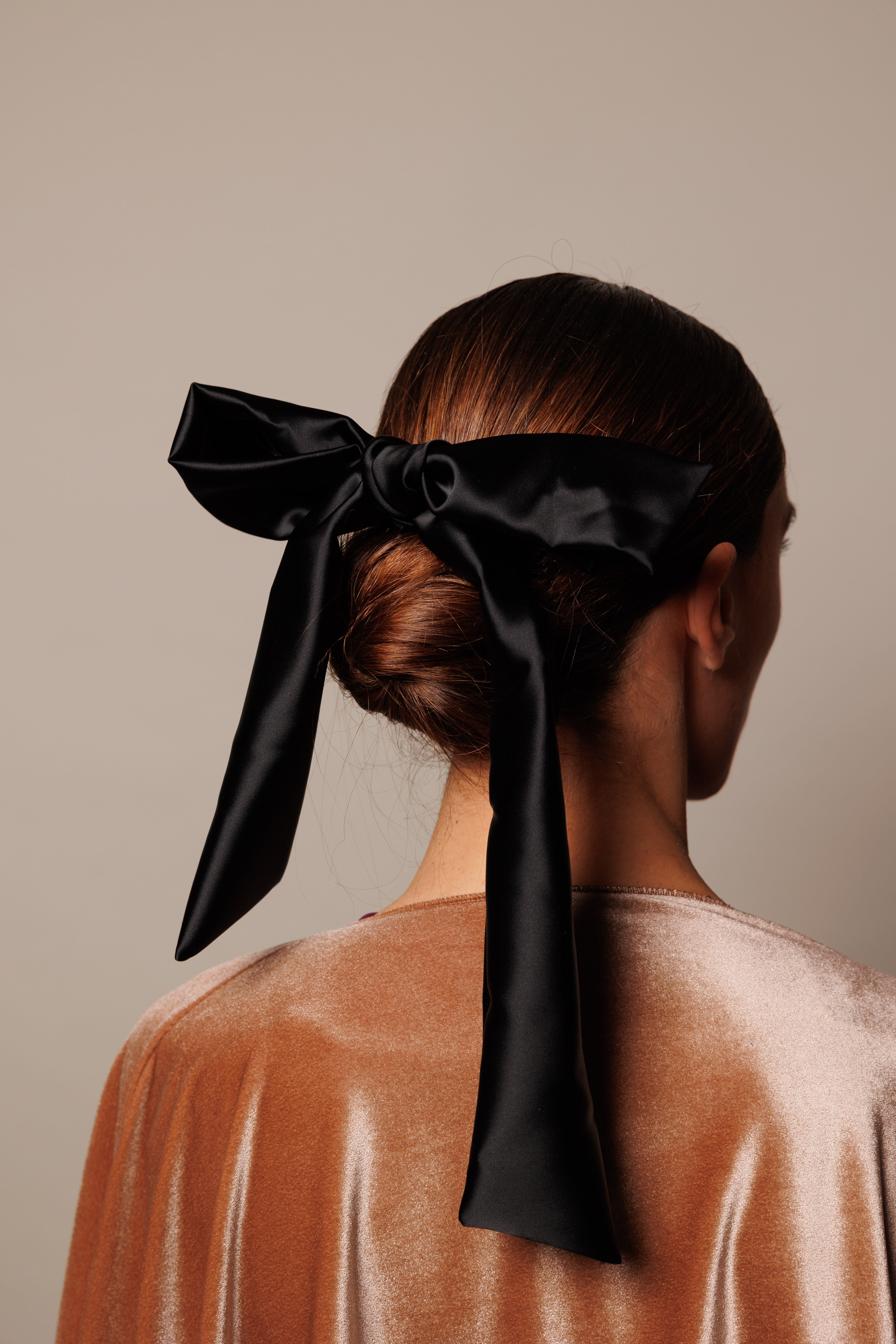 Lazo Ribbon negro raso