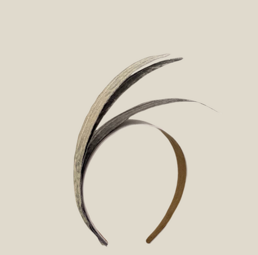 Diadema Palma plateada