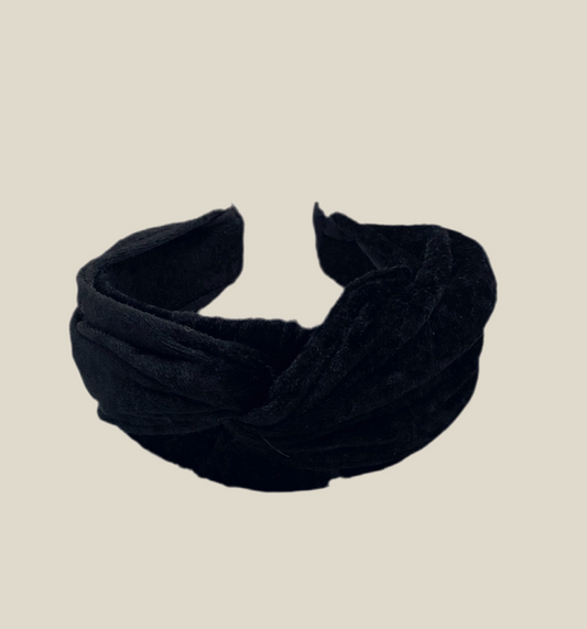 Baroness black velvet headband