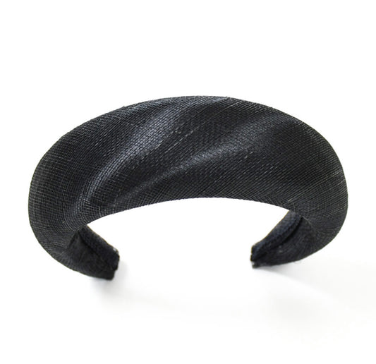 Roca black sinamay headband