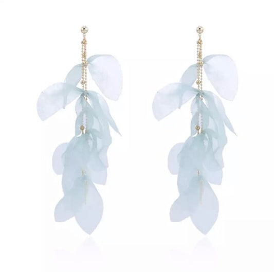 Long blue Aire earrings