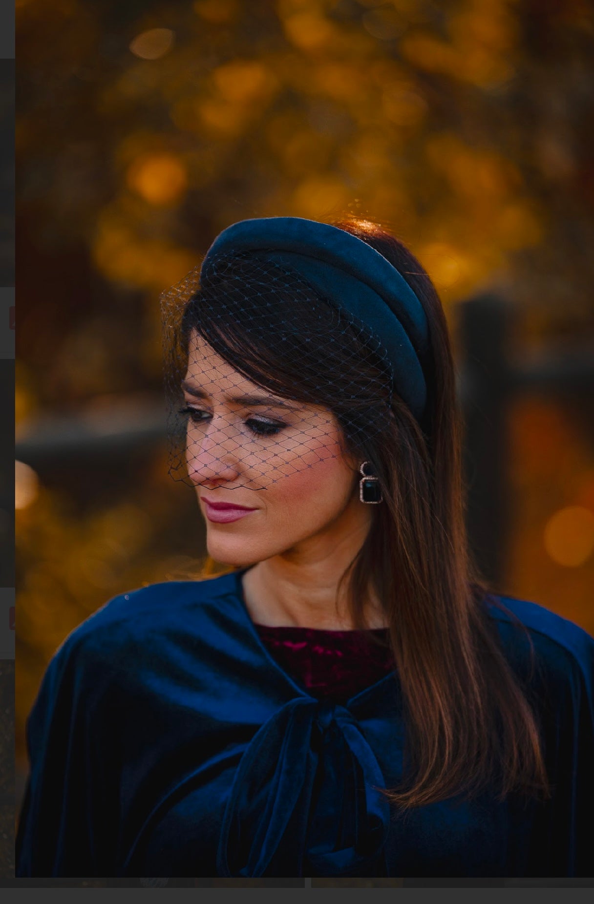 Diadema Diana azul marino