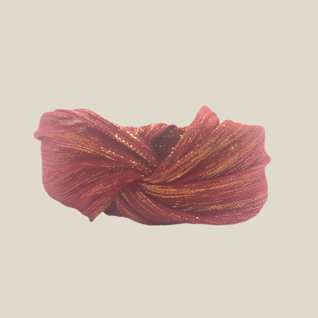 Baroness red and gold headband