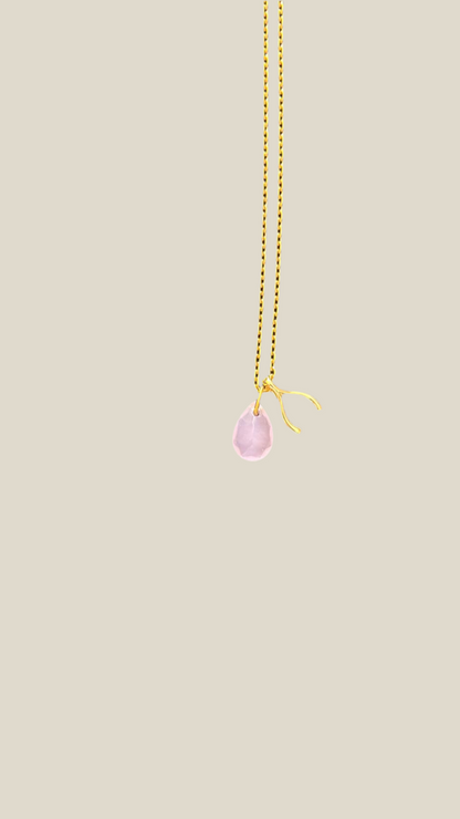 Colgante Wish Bone rosa