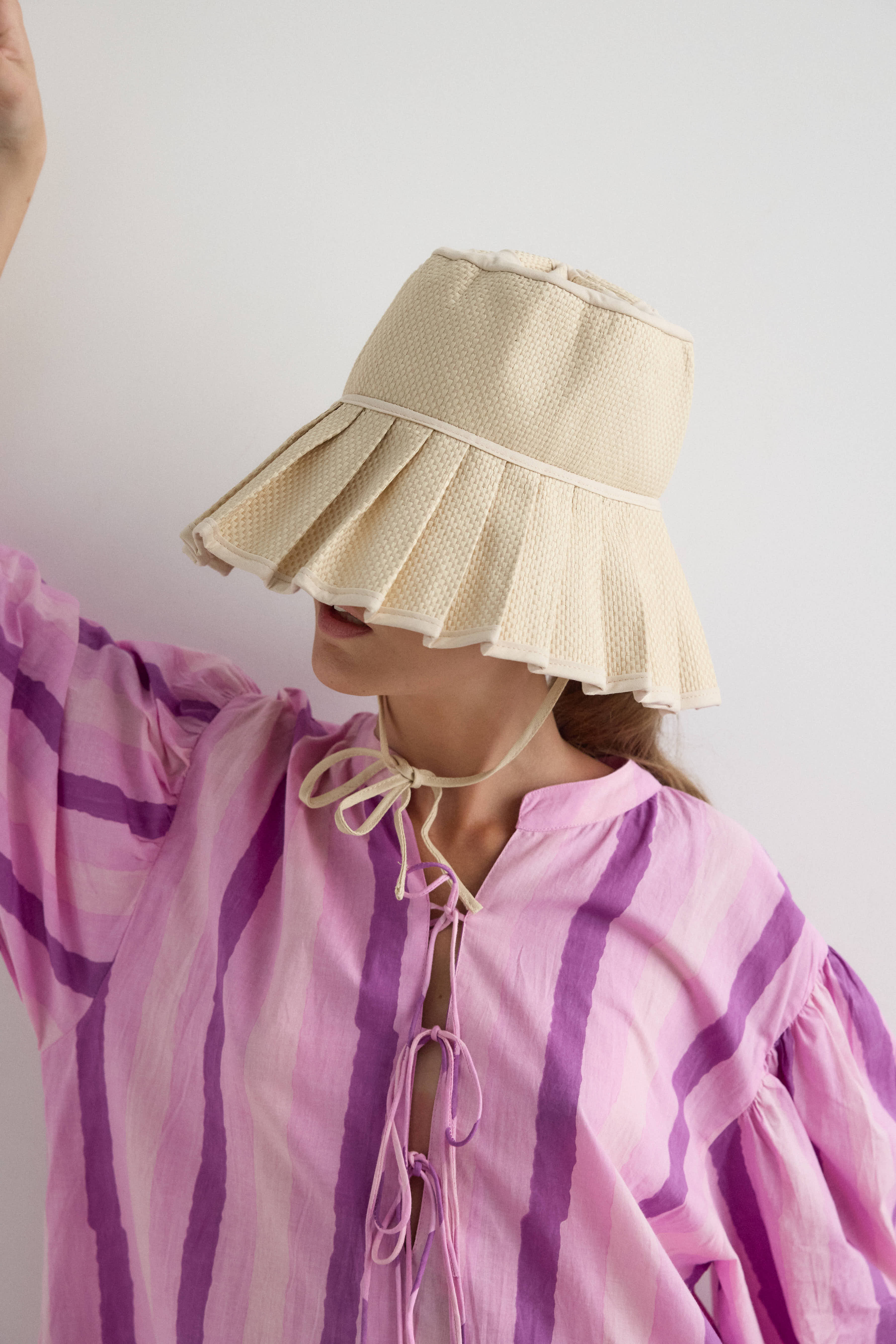 Beige Umbrella Hat