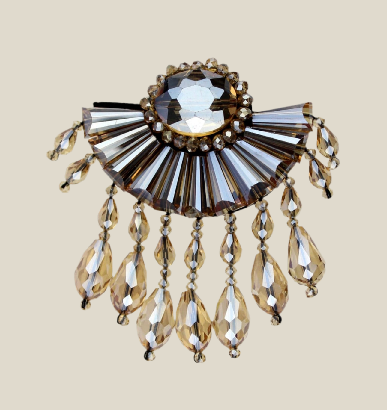 Broche Abanico bronce