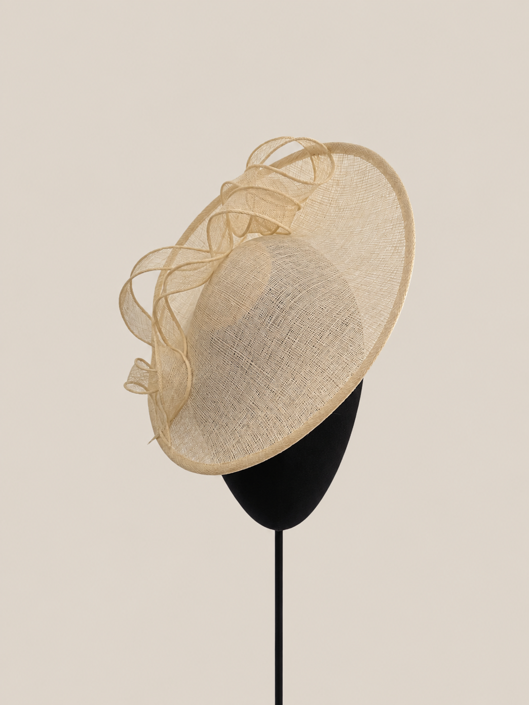 Tocado Tirabuzón beige