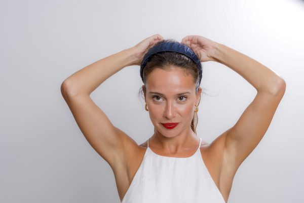 Diadema Georgette azul