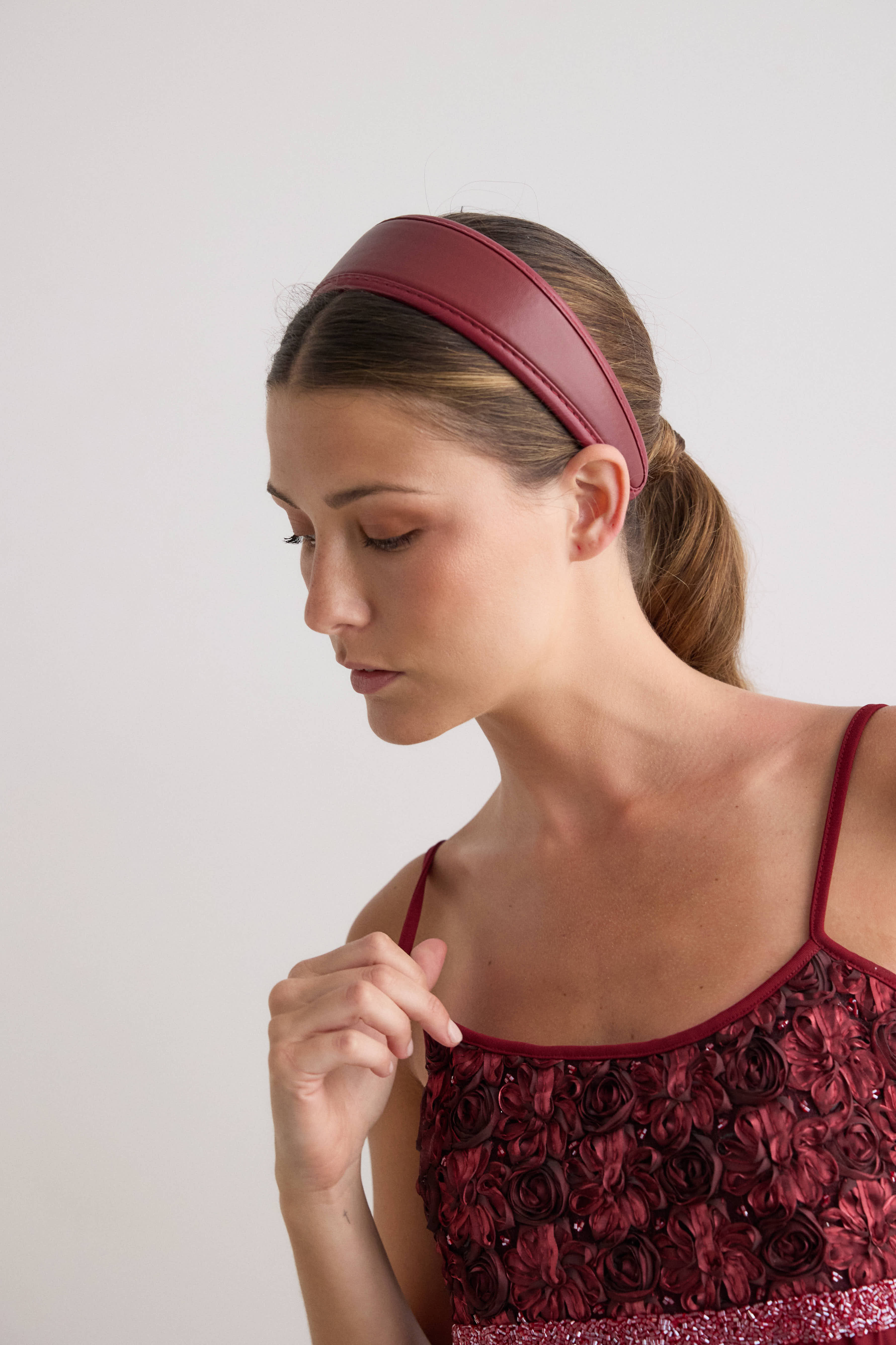 Diadema Plain roja