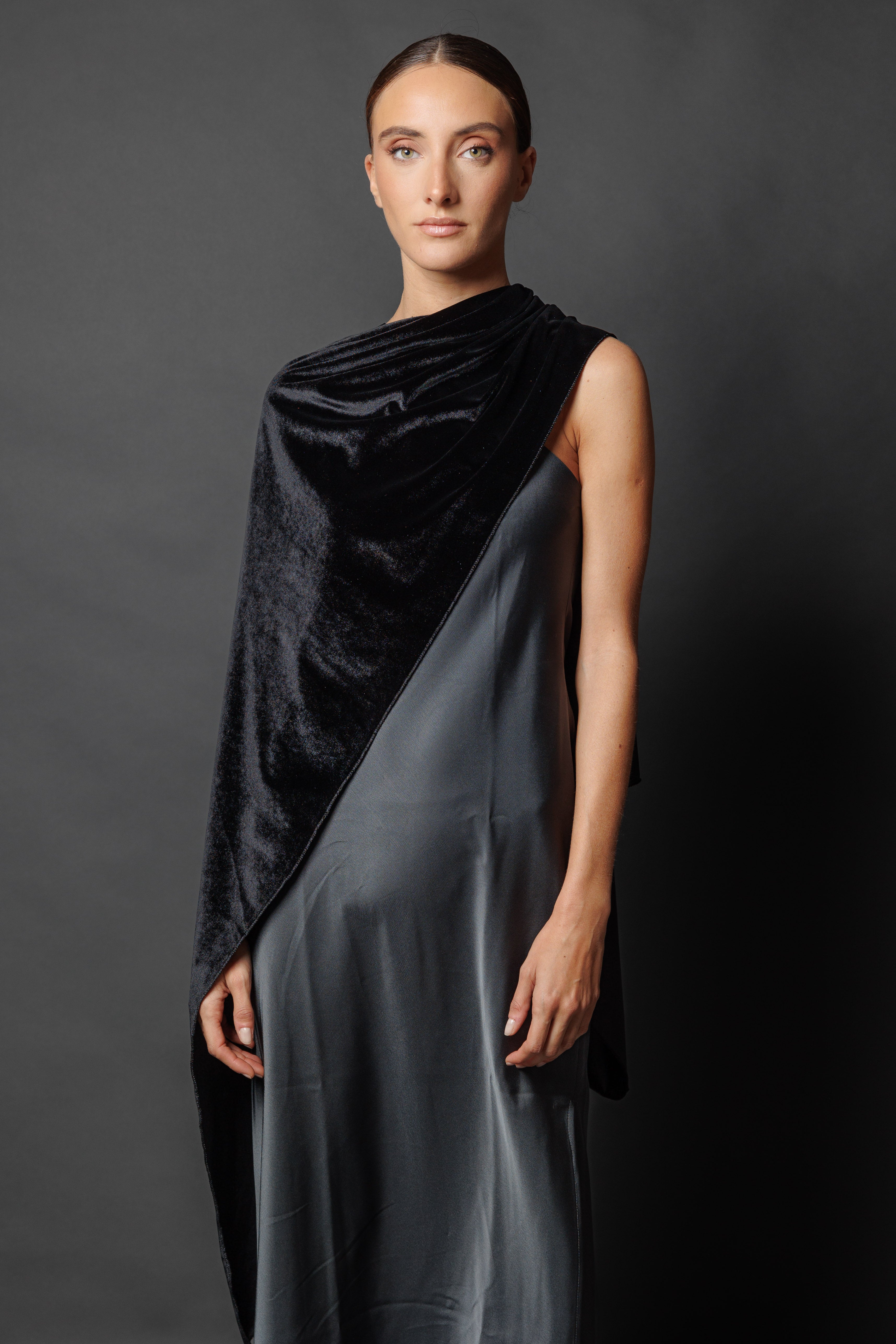 Capa de terciopelo Berenjena