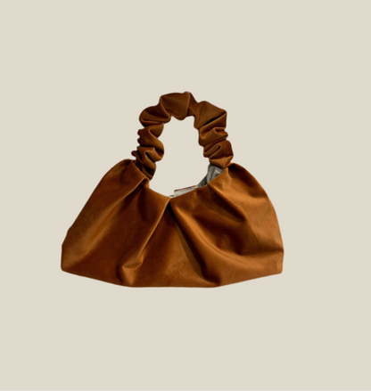 Bolso Plié caldero de terciopelo