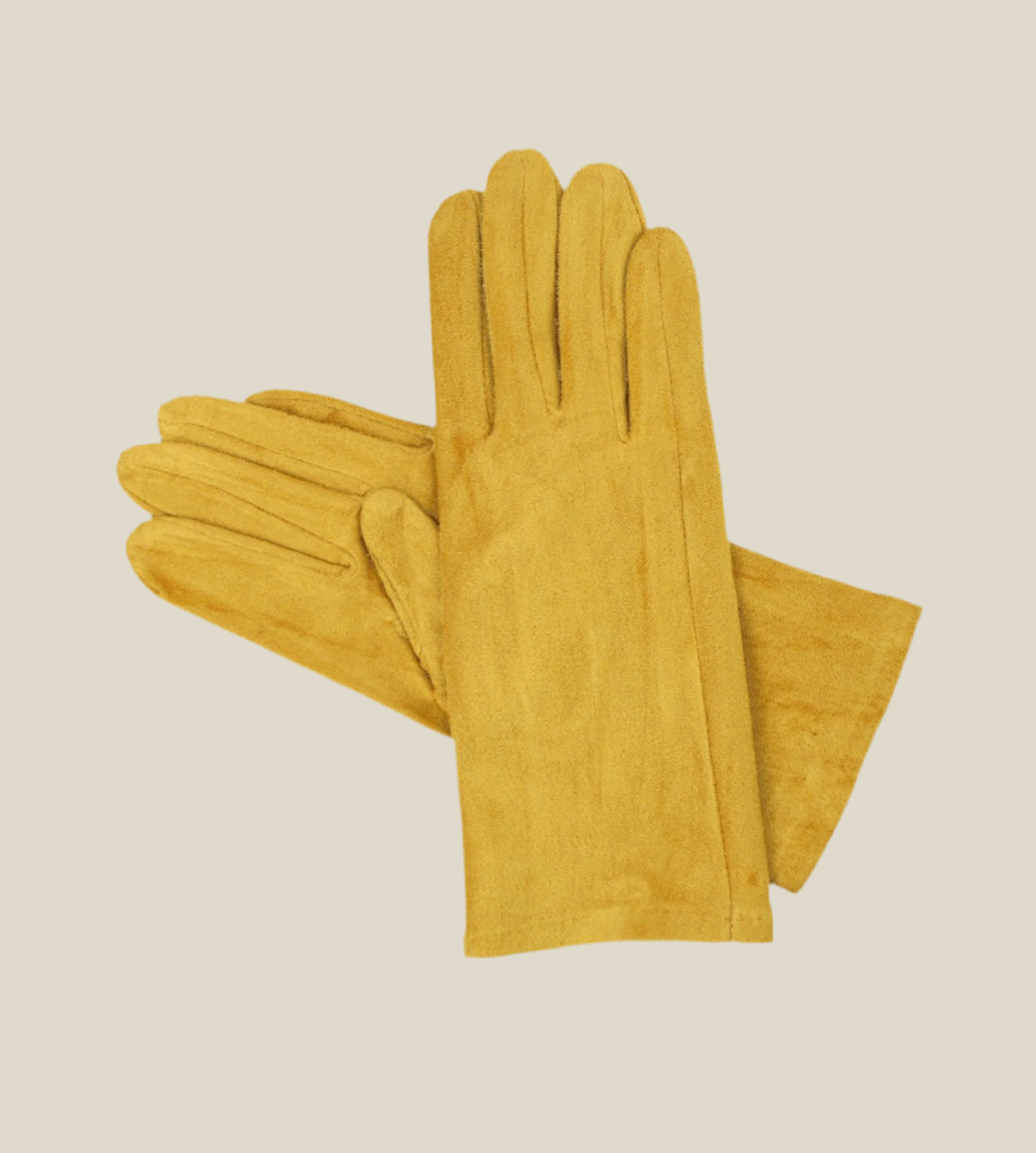 Mustard short gloves