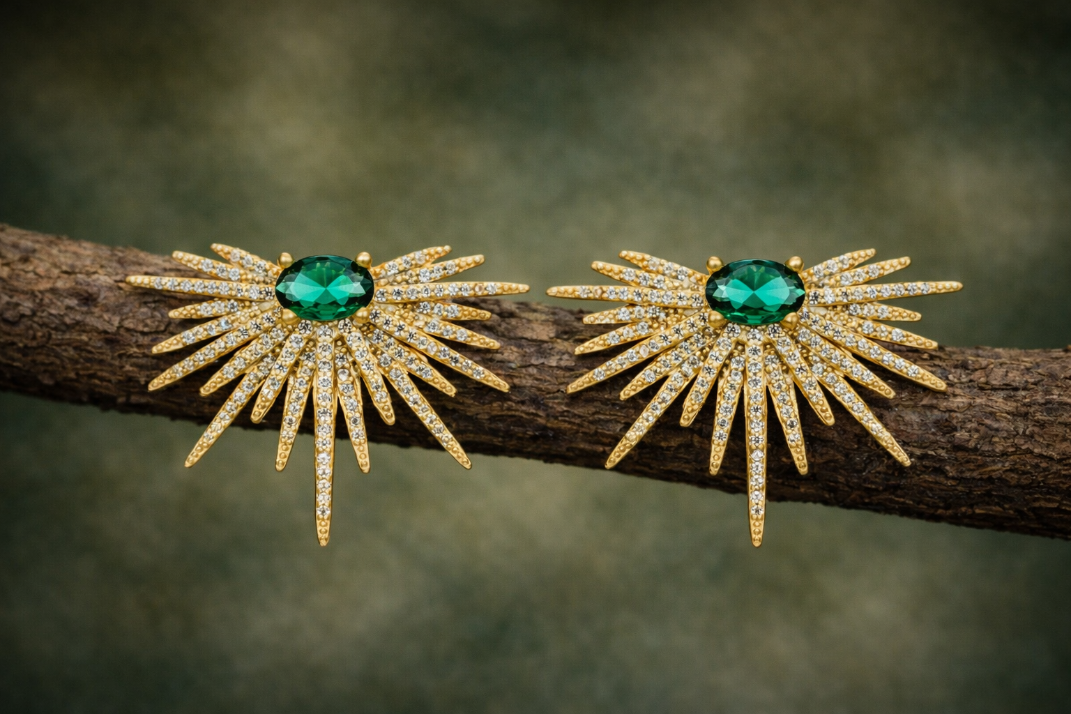 Pendientes Rey verde