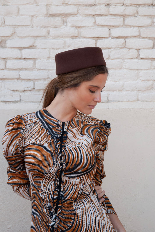 Tocado Casquete Jackie chocolate