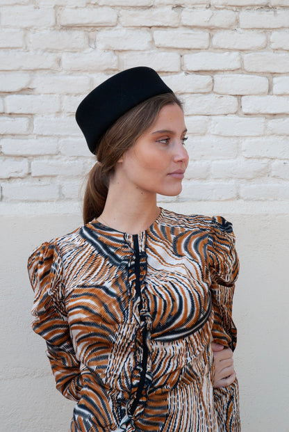 Tocado Casquete Jackie negro