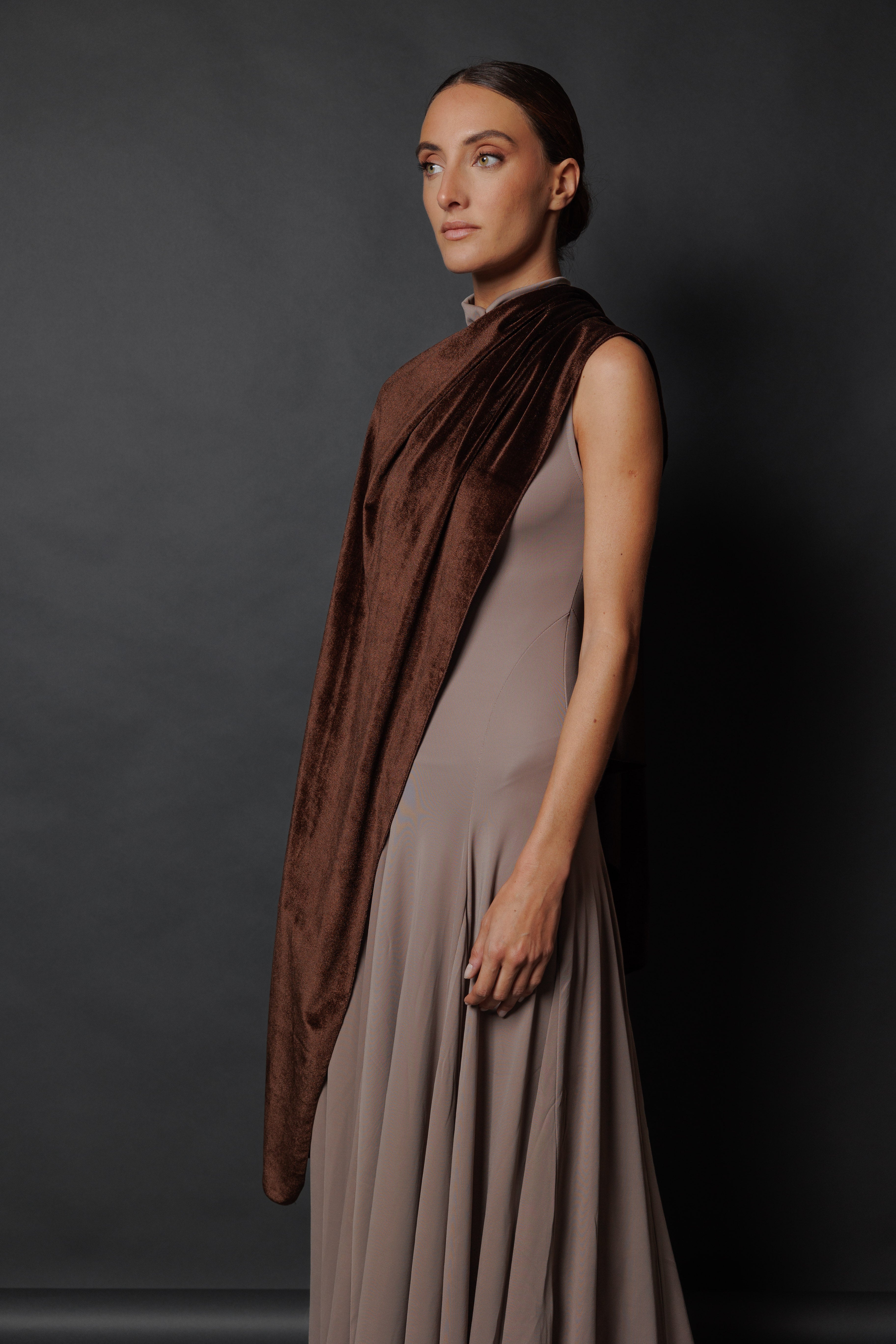 Capa de terciopelo Chocolate