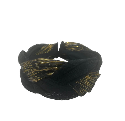 Infanta black and gold headband