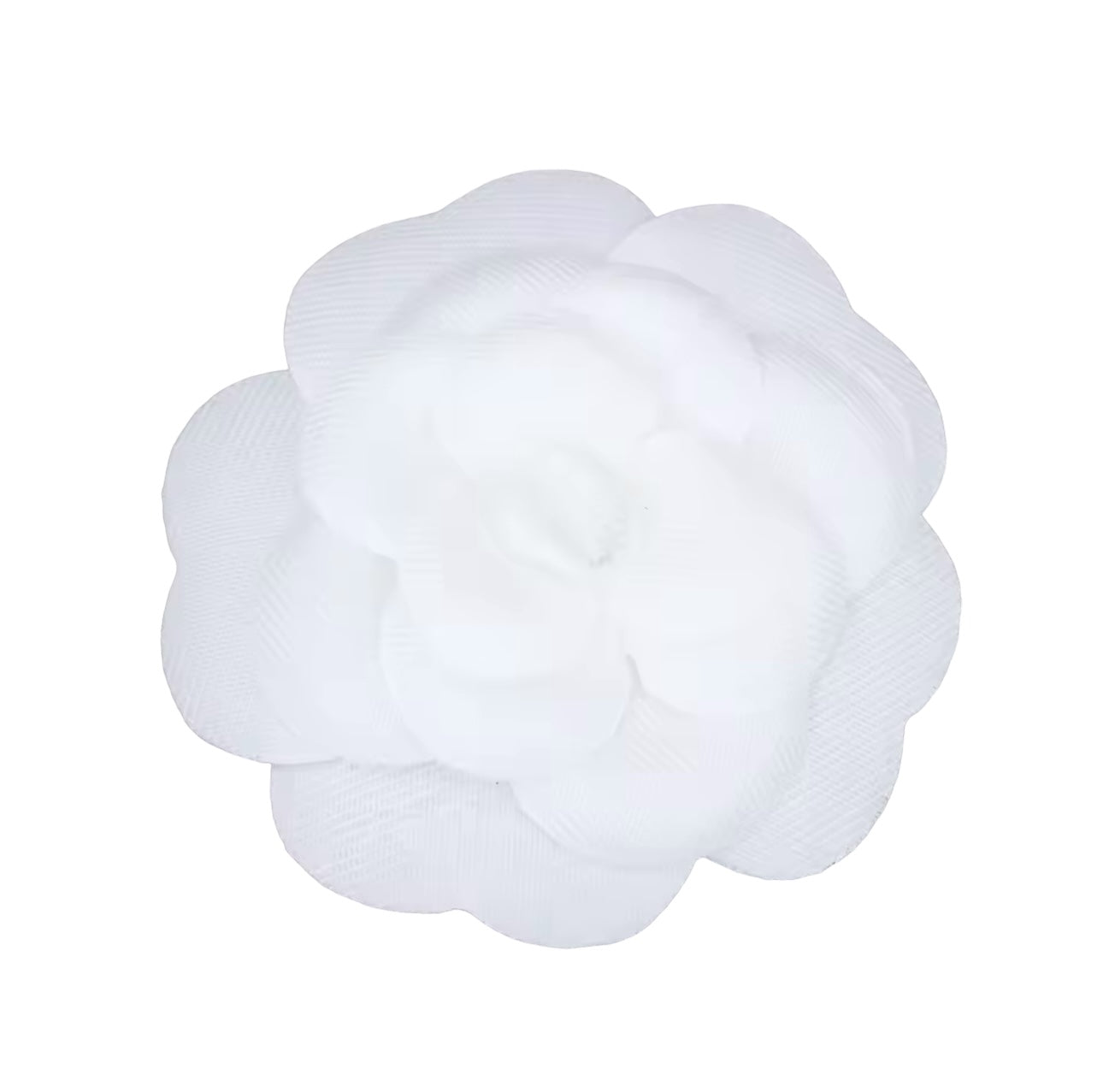 White felt camellia brooch