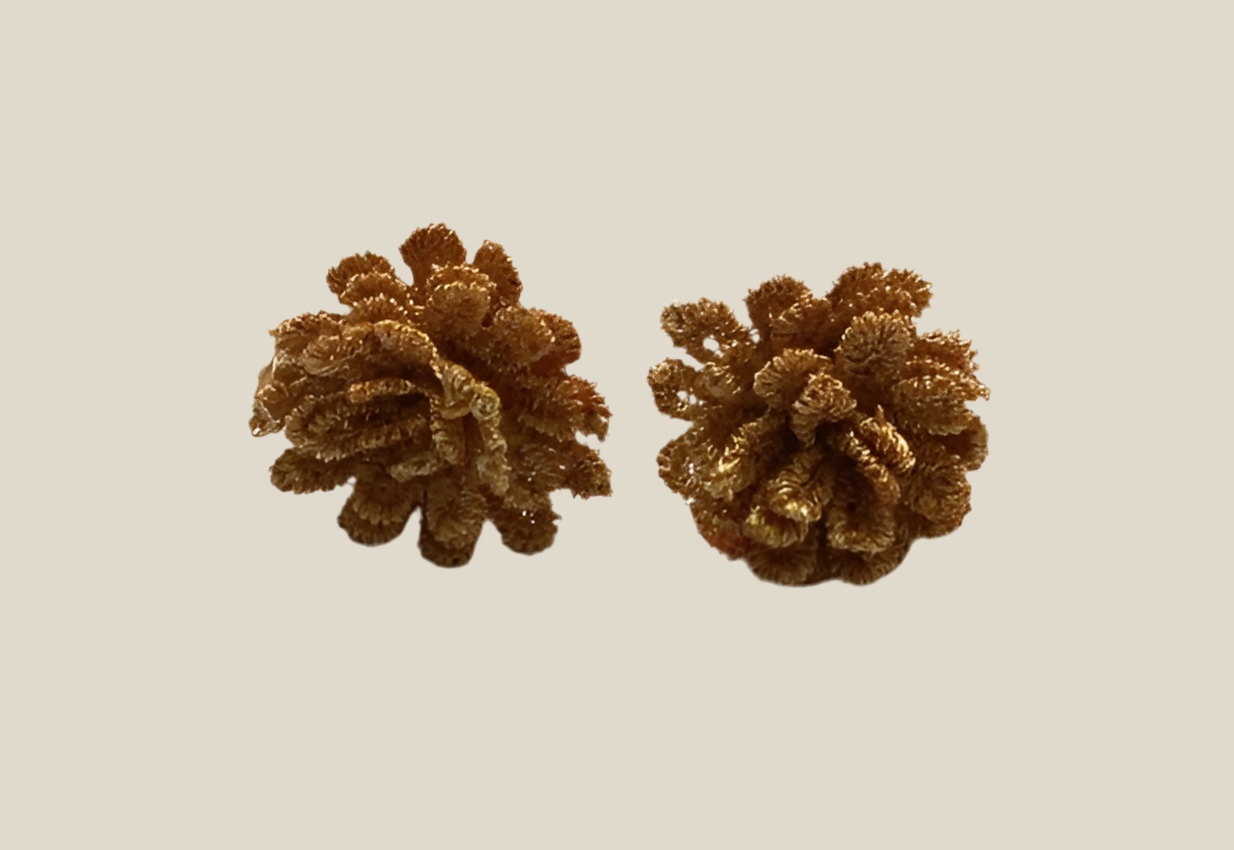 Mustard Crochet Earrings