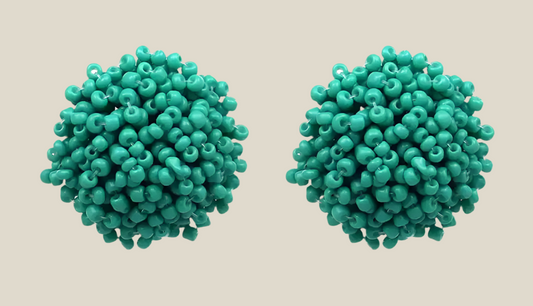 Pendientes Erizo aguamarina