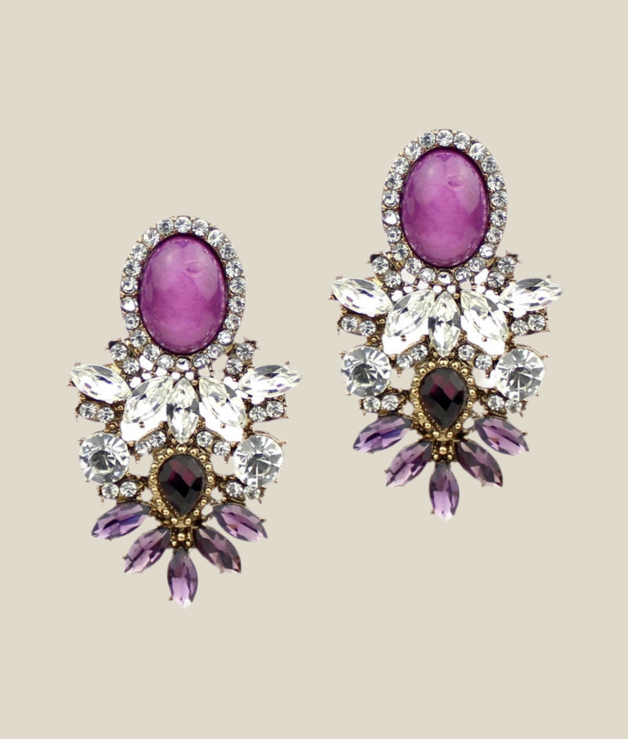 Pendientes Elviria buganvilla