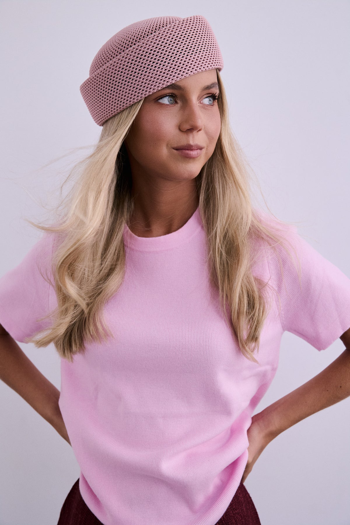 Casquete Marina rosa