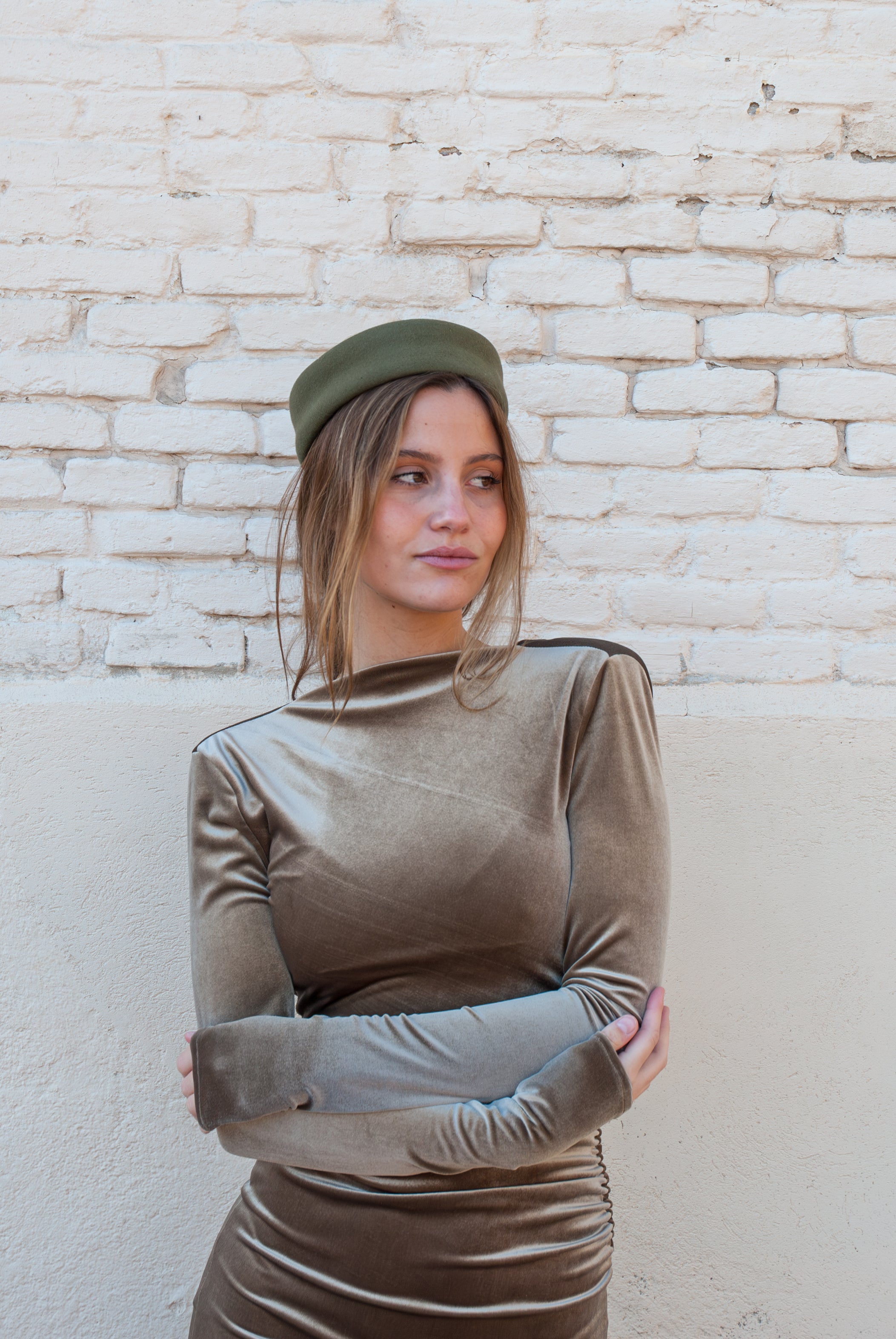 Tocado Casquete Jackie mini verde