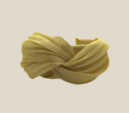 Diadema Baronesa amarillo limón