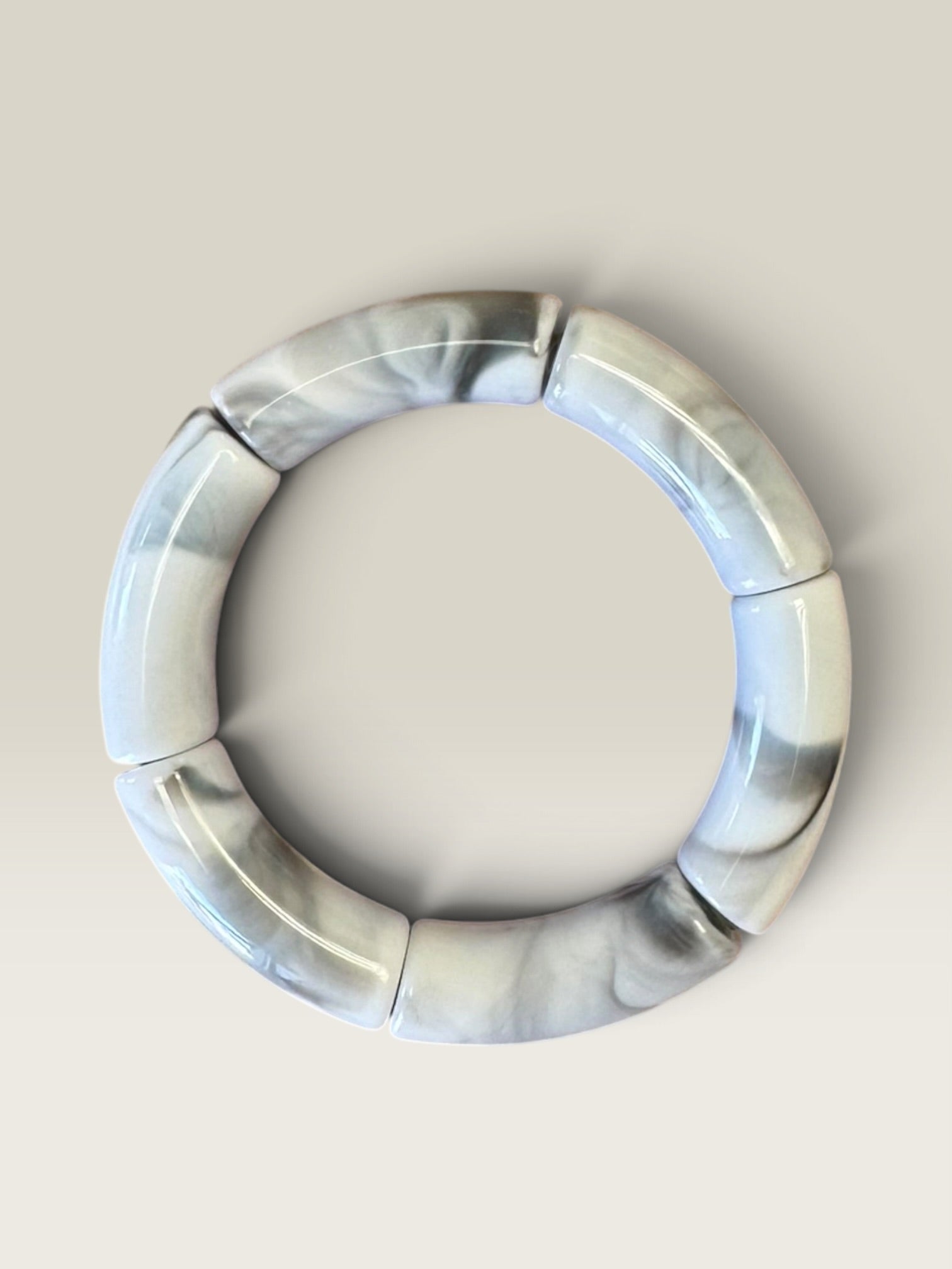 Pulsera Puzzle gris y blanco