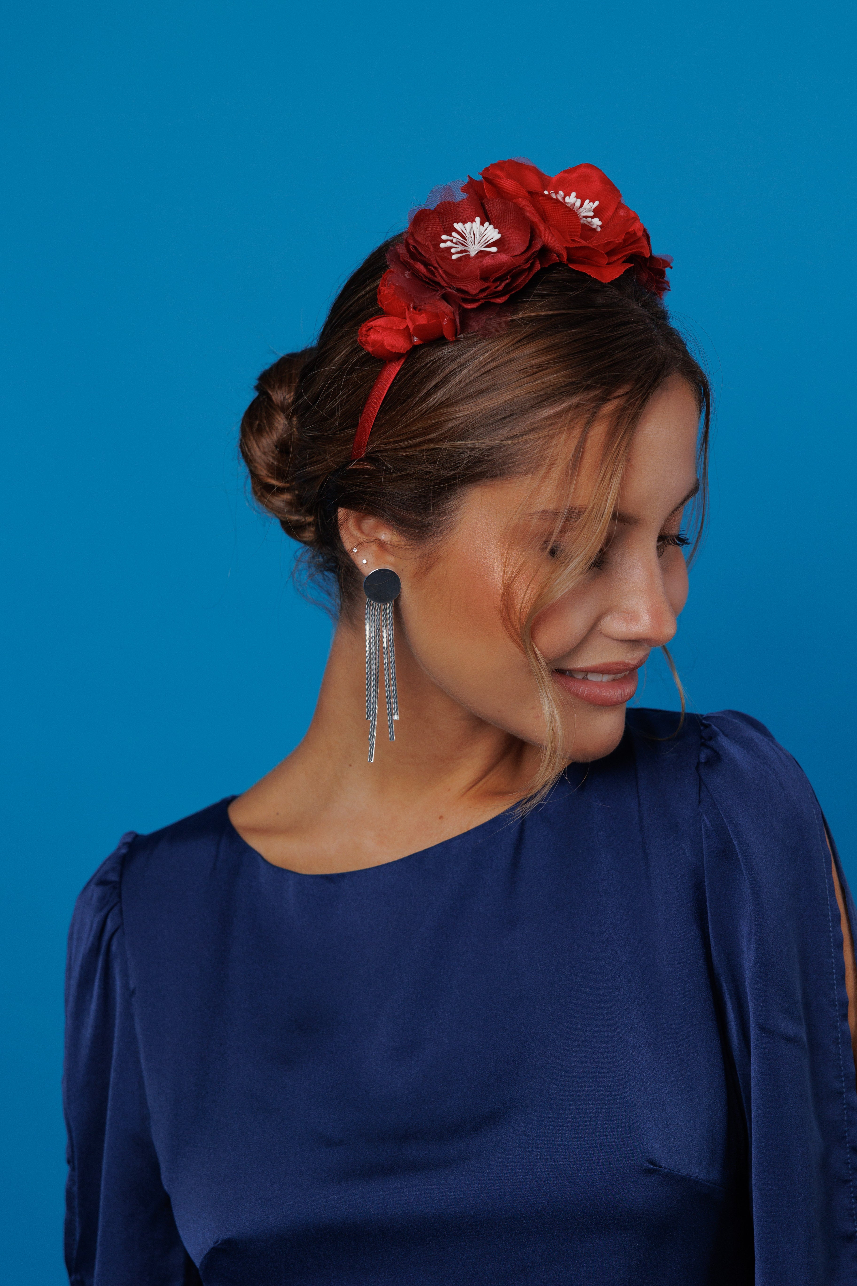 Tiara vermelha Alina