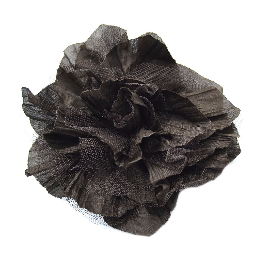 Chocolate tulle flower