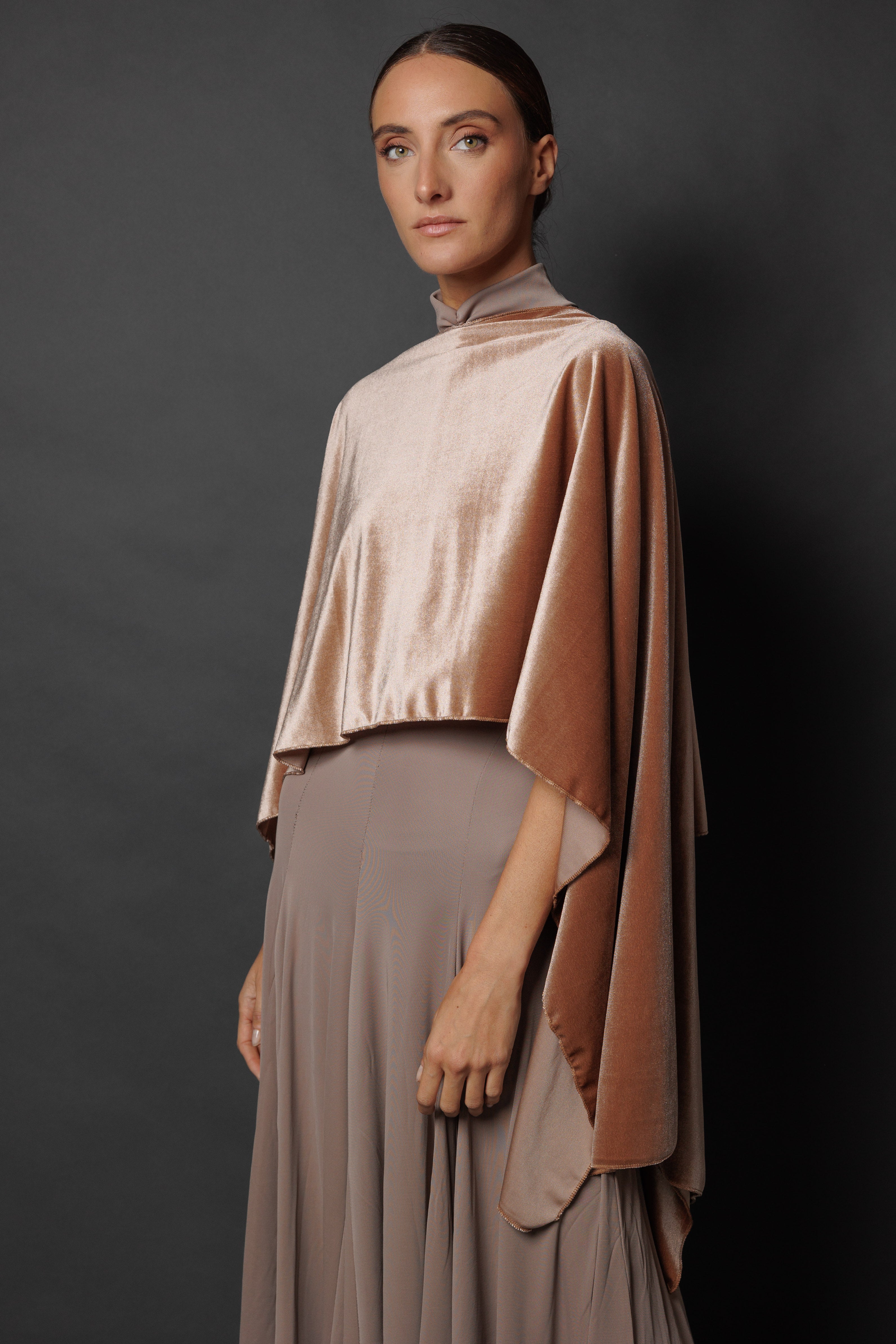 Capa de terciopelo Marrón