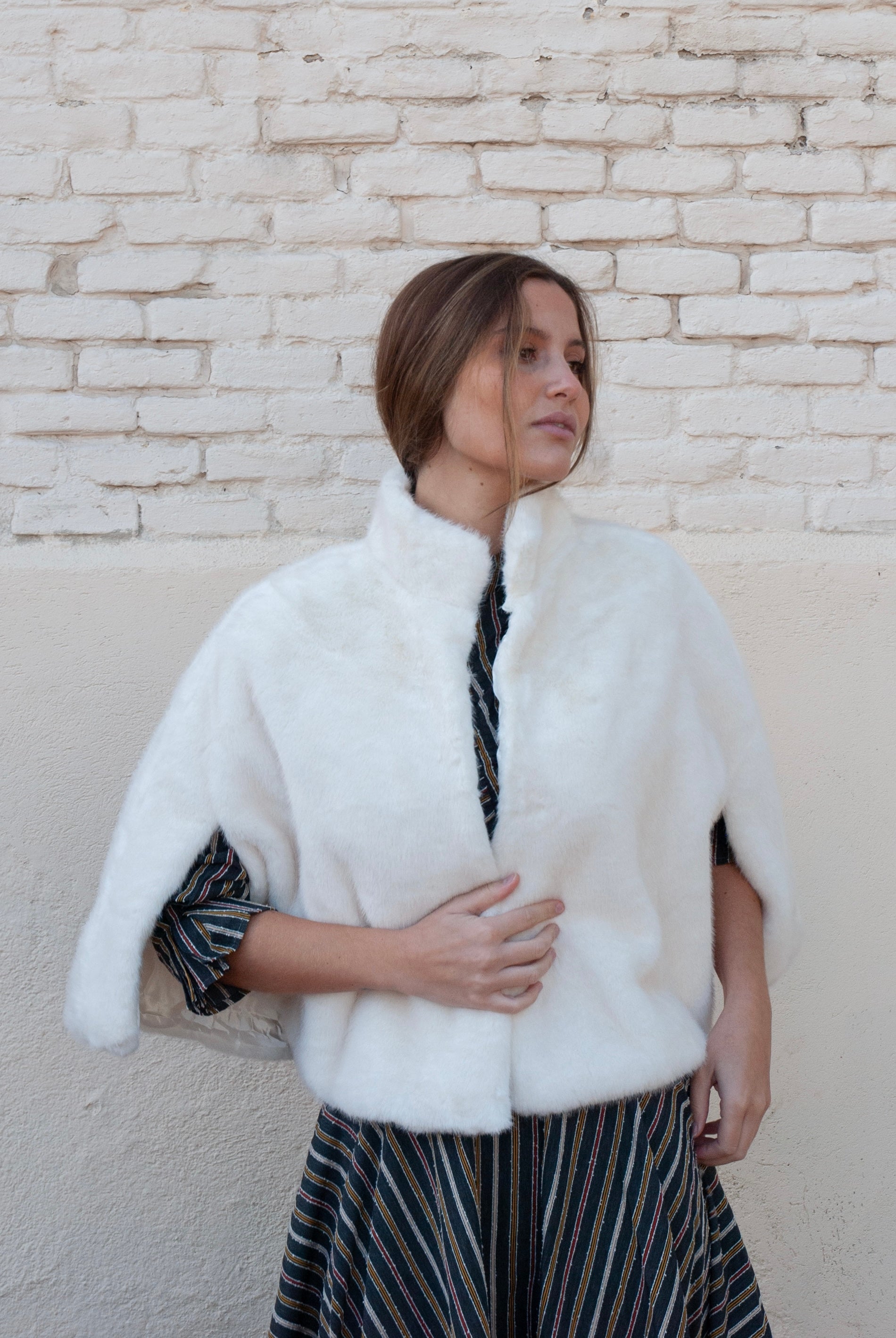 Chaqueta de pelo Blanca