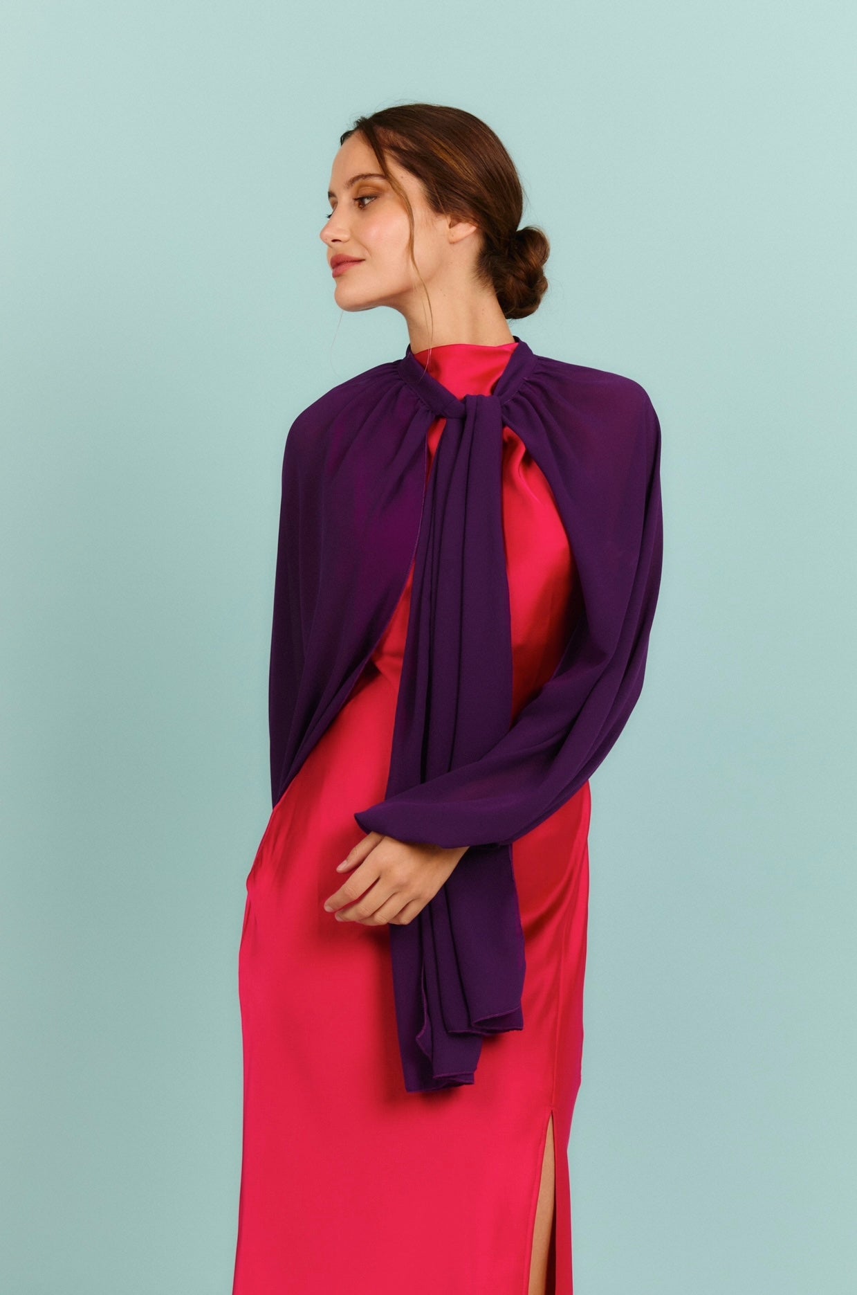 Mangas de crepe Moradas