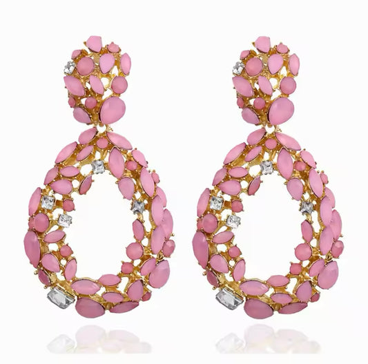 Pendientes Marbella rosa