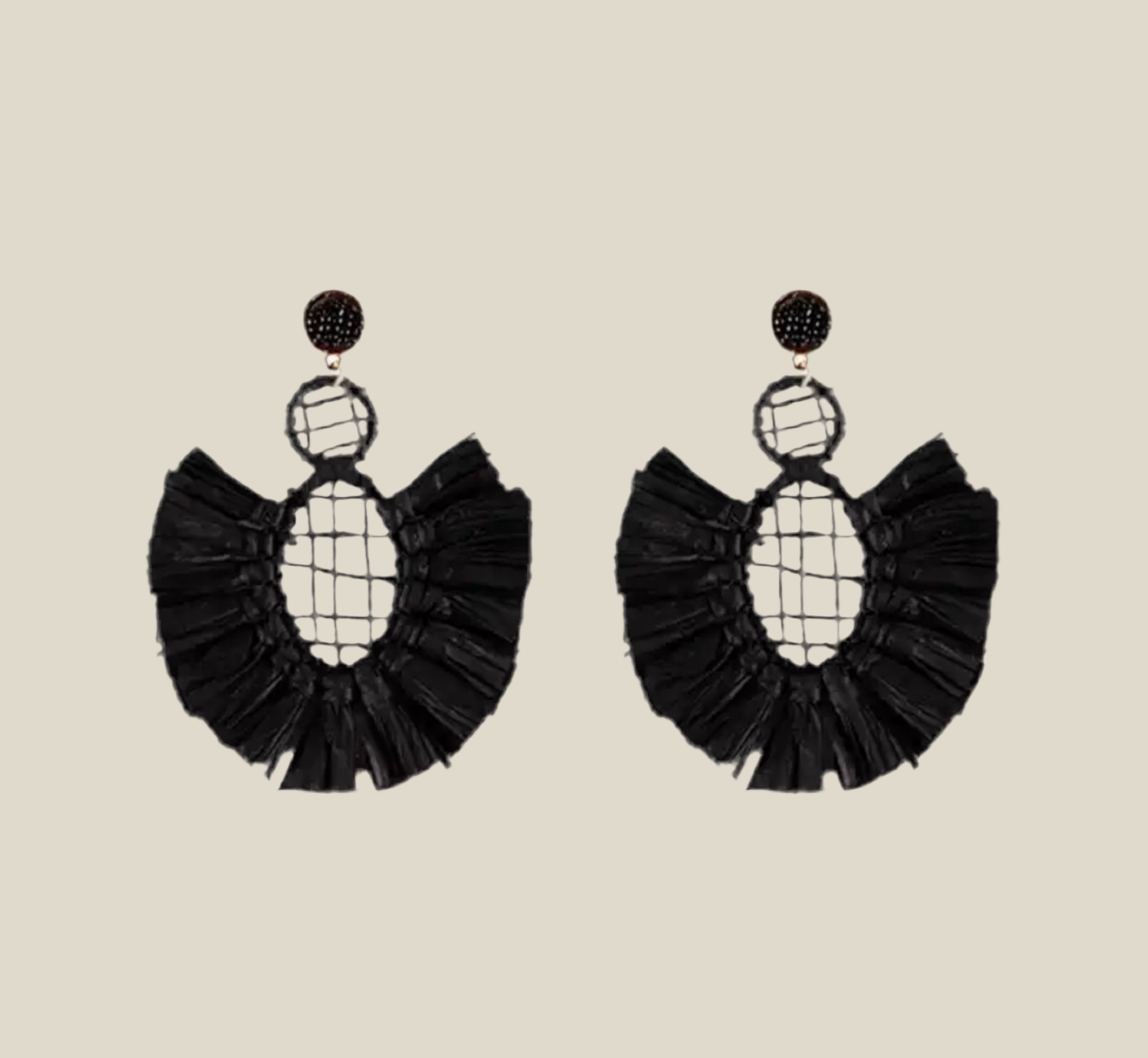 Panama black earrings