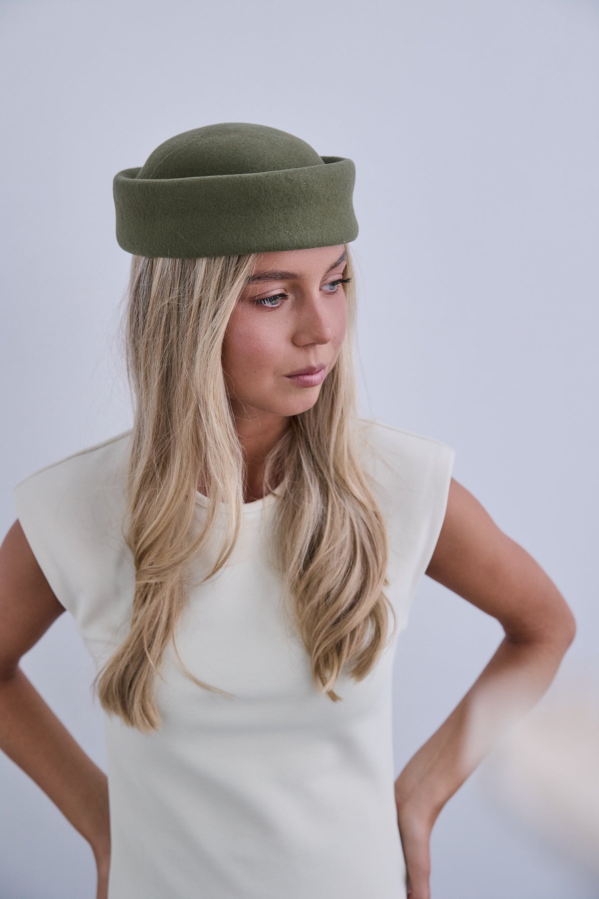Tocado Casquete Jackie mini verde