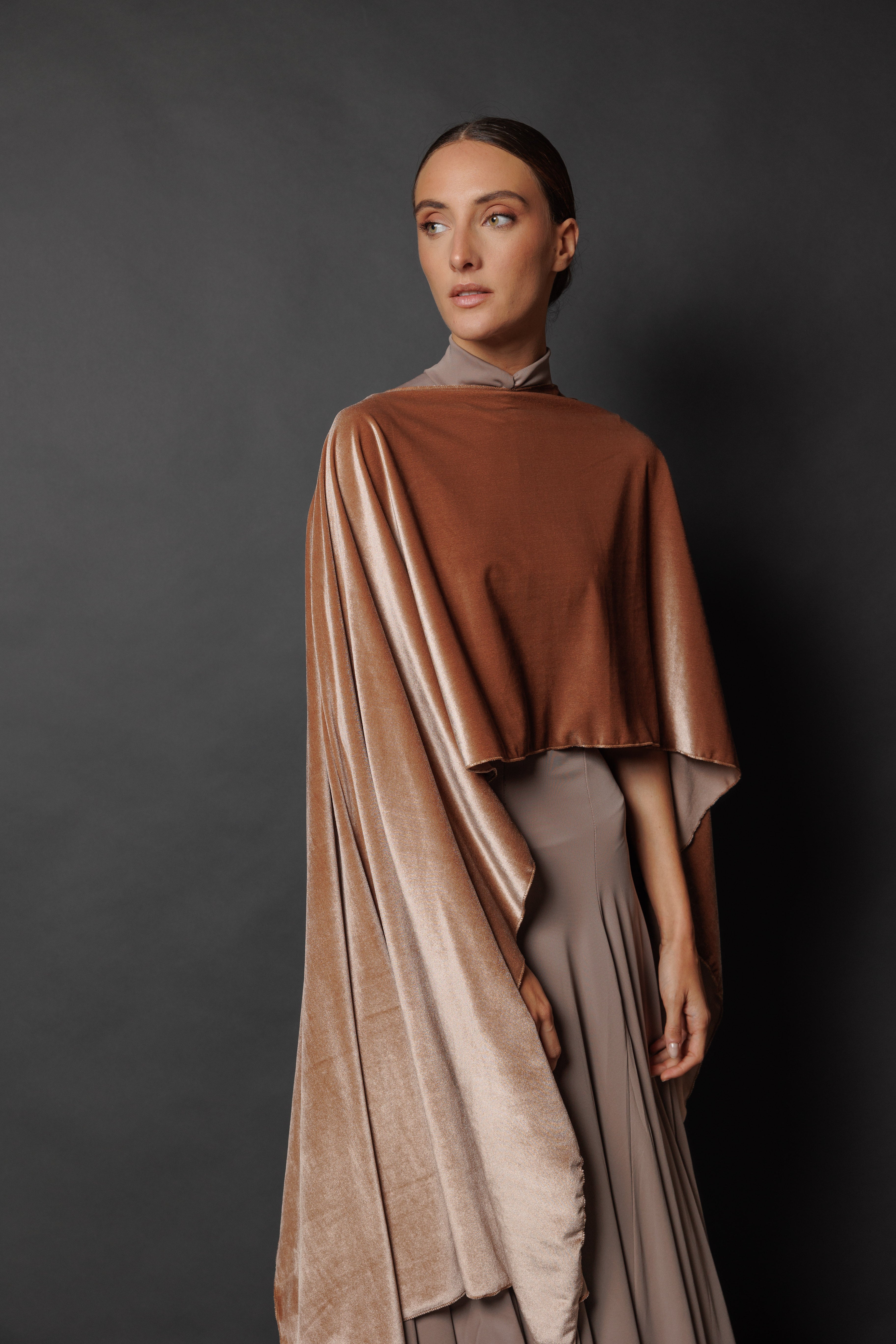 Capa de terciopelo Marrón