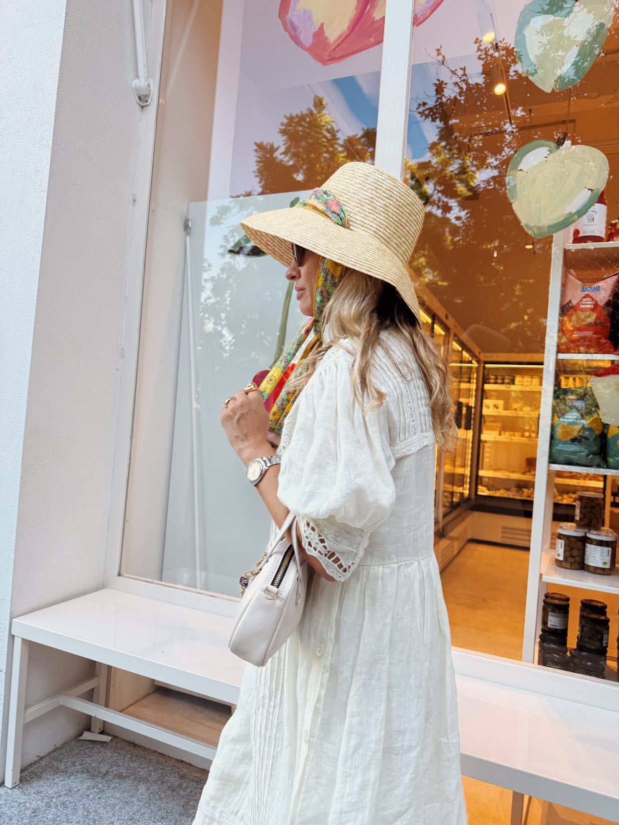 Pamela Audrey beige con cinta liberty