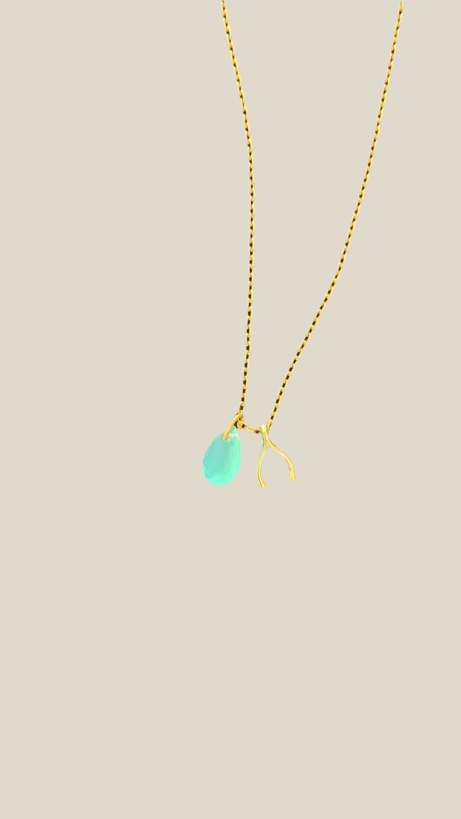 Colgante Wish Bone azul