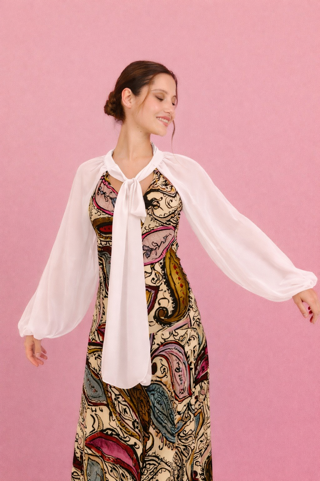 Mangas de crepe blancas