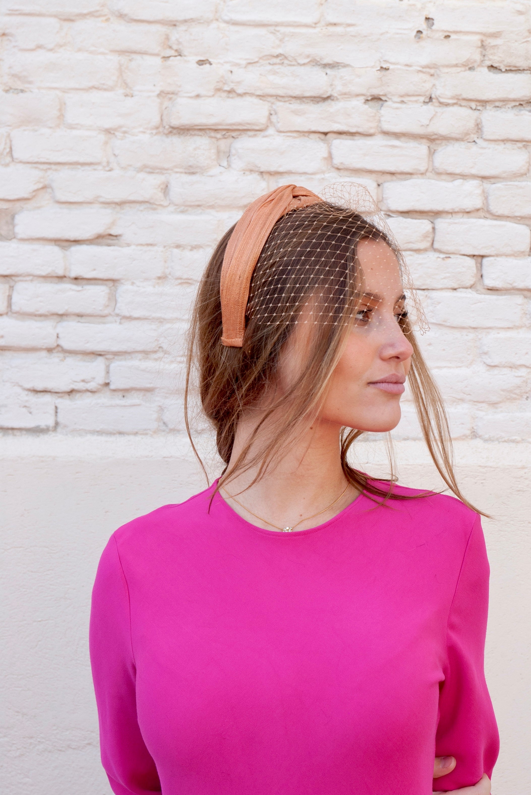 Diadema Baronesa papaya