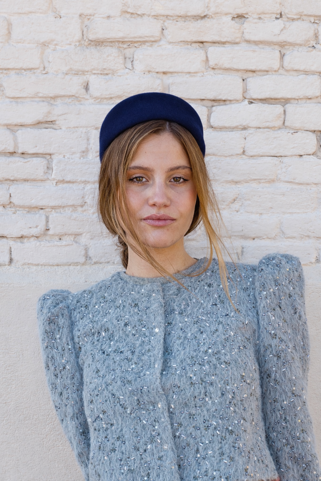 Tocado Casquete Jackie marino mini