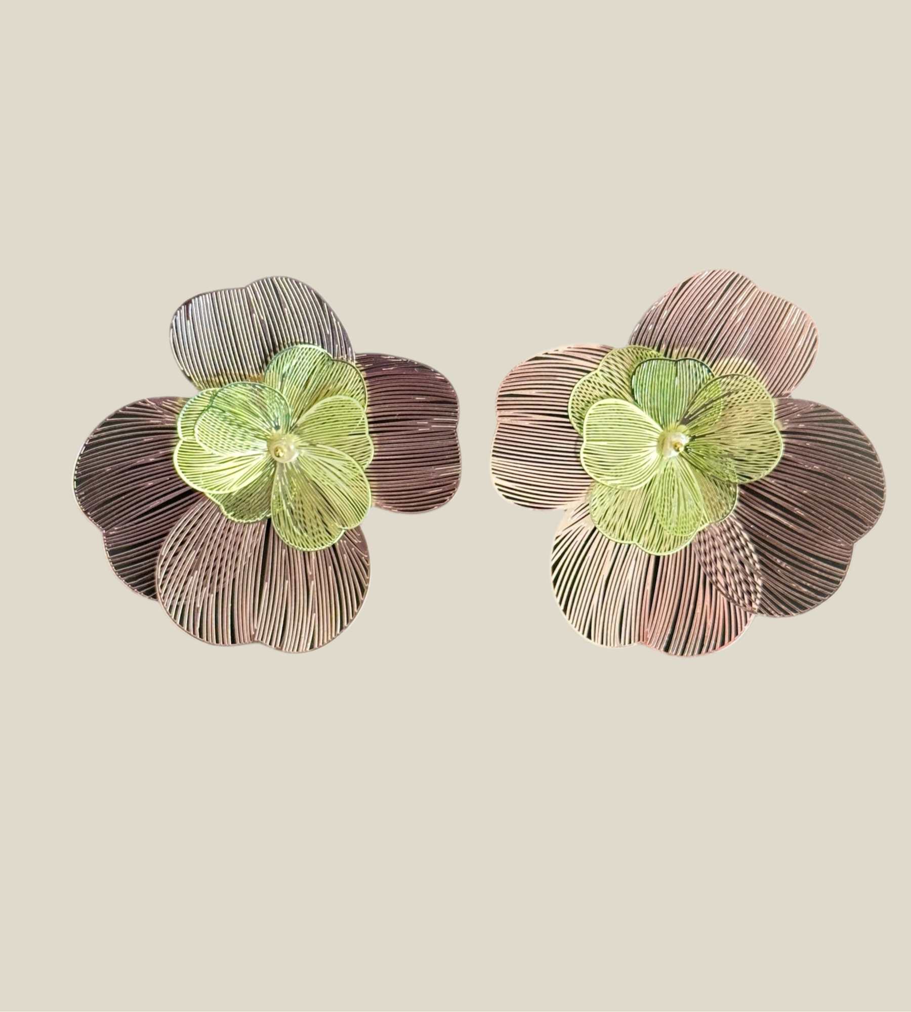 Pendientes Gardenia rosa