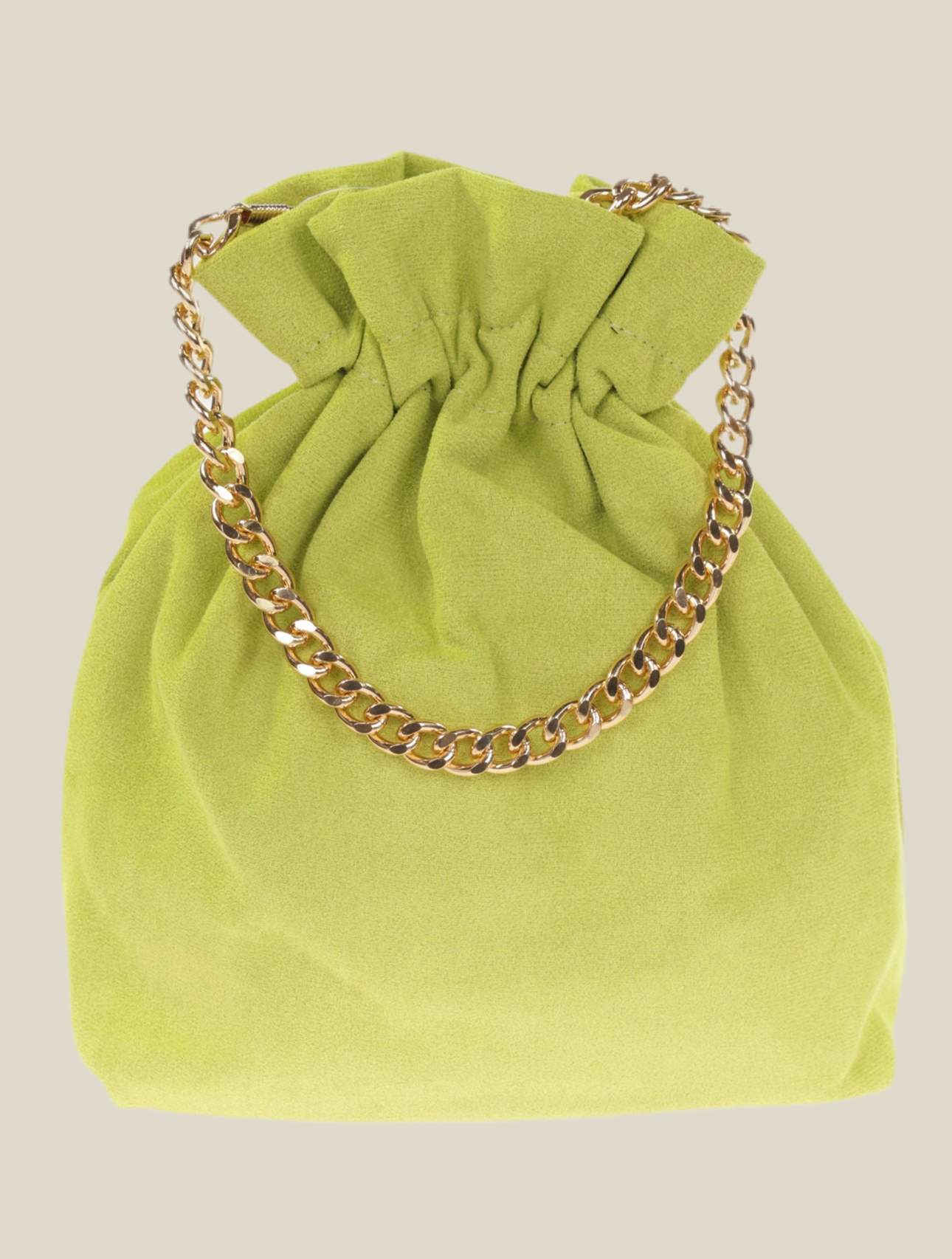 Lime green bucket bag