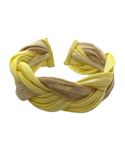 Yellow and gold Infanta headband